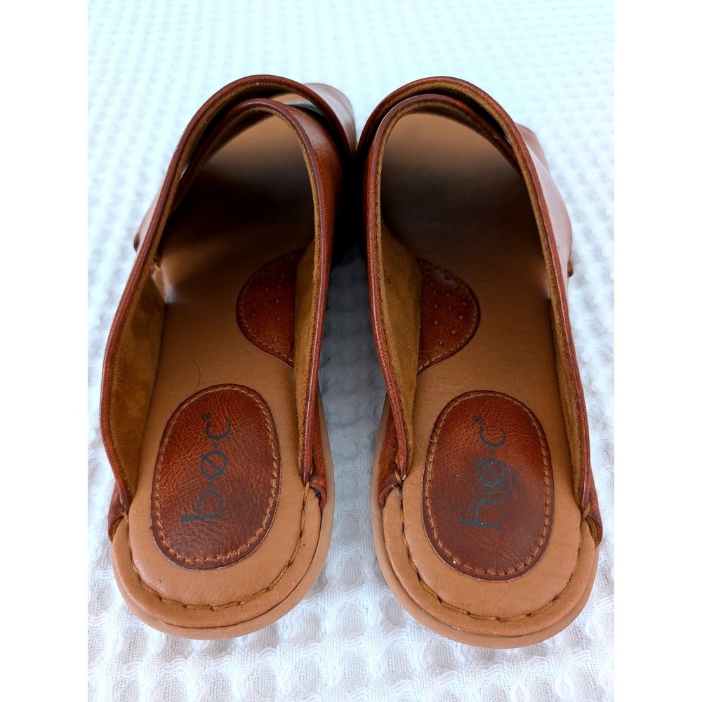 b.o.c. Born Concept Brown Criss Cross Slide Sandals Women's 7M Comfort Casual - Picture 2 of 6